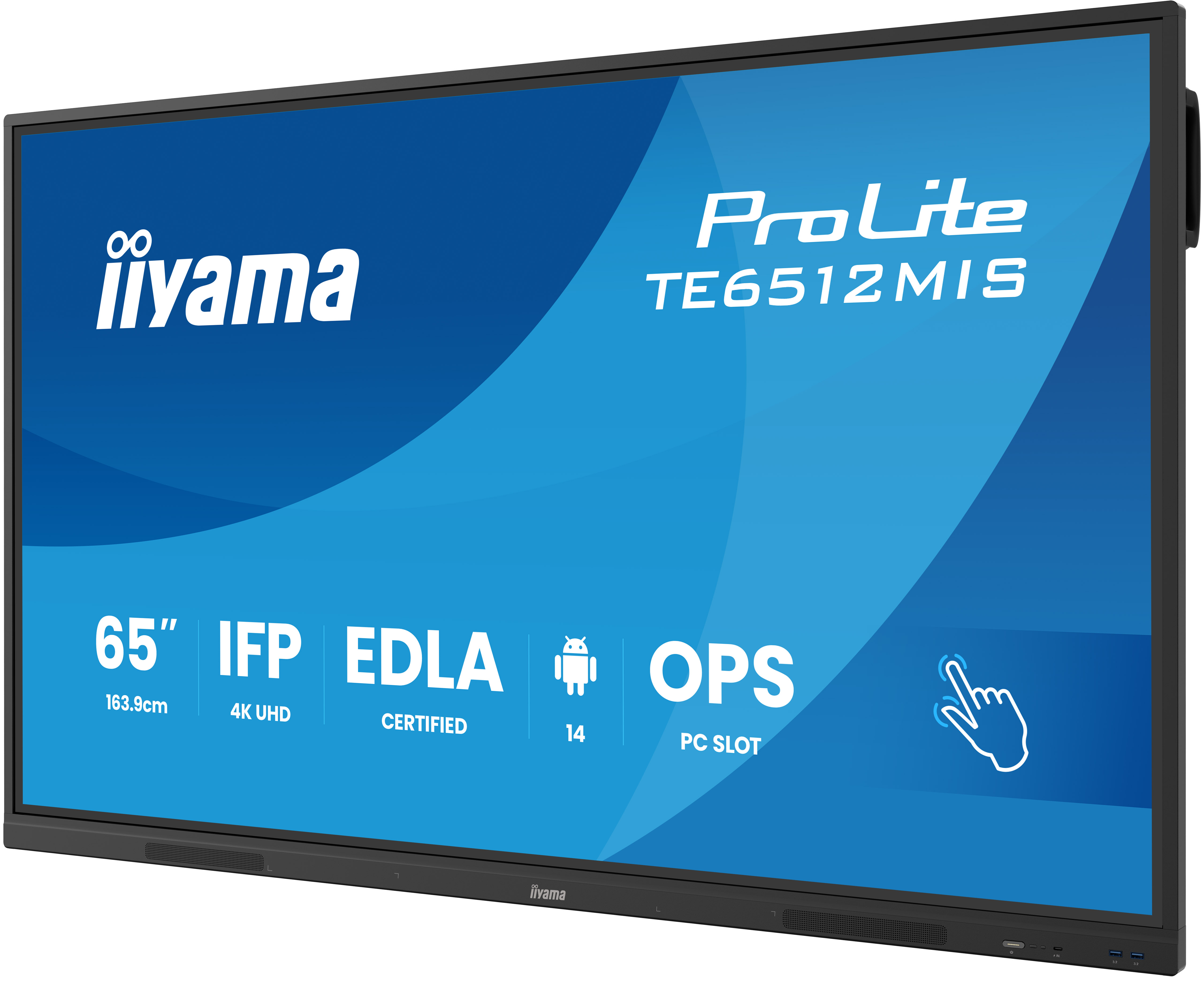 Iiyama ProLite TE6512MIS-B4AG 65" 4K UHD Touch Digital Signage Display Schwarz