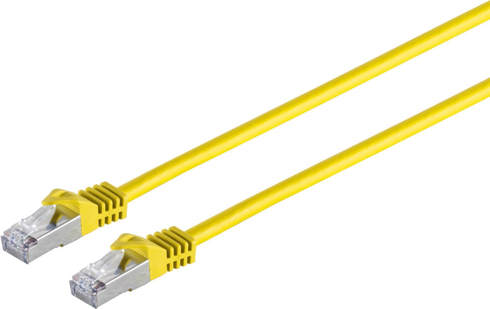 Netzwerkkabel-RJ45 Patchkabel S/FTP,PIMF, RohkabelCat.7 Rohkabel Halogenfrei, gelb, 2,0m (75512-Y)