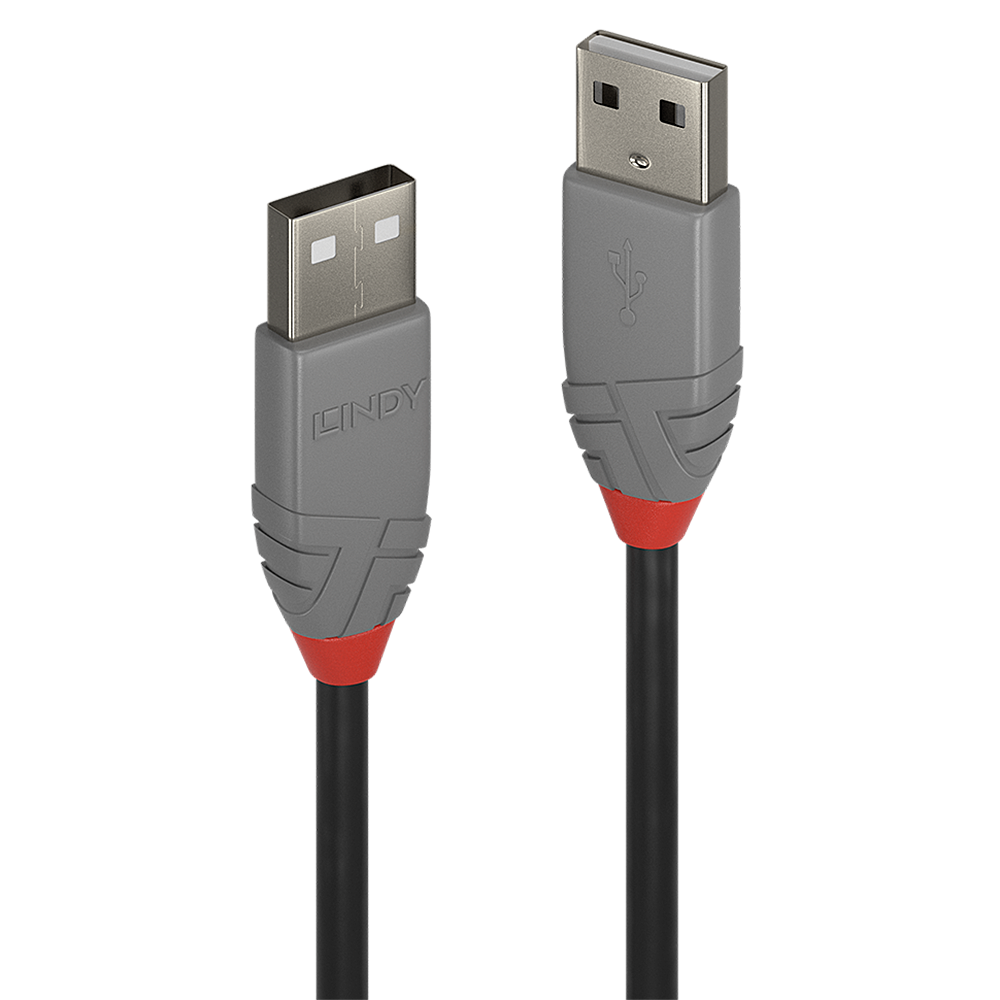Lindy Anthra Line USB 2.0 Typ A Kabel 0,5 m Schwarz