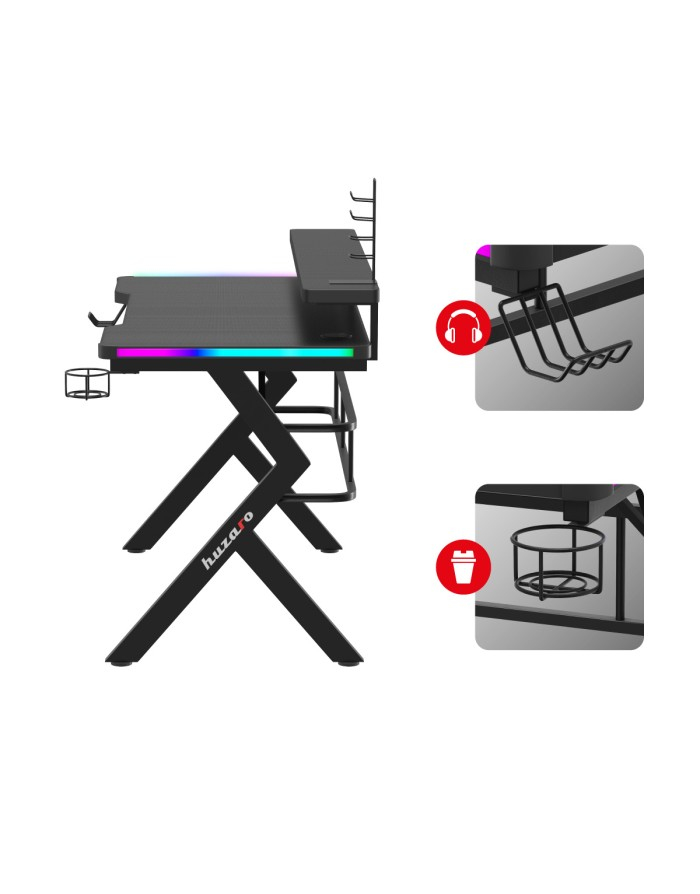 Huzaro Hero 5.0 RGB Gaming-Schreibtisch 1200 mm Schwarz