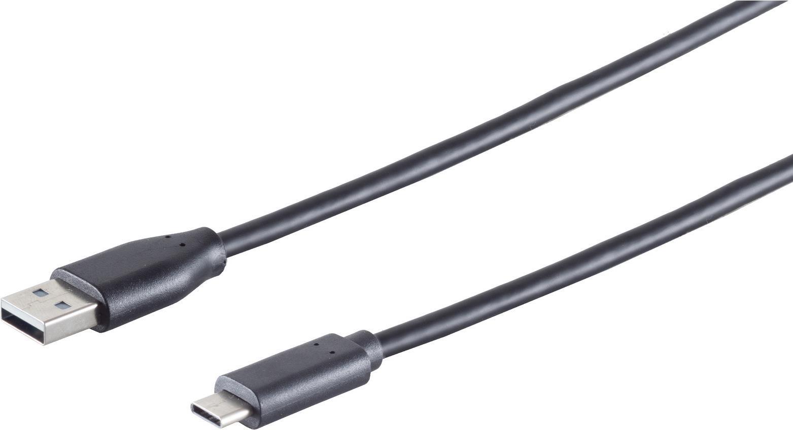 S-Conn 77143-1.0 USB Kabel 1 m USB 2.0 USB C USB A Schwarz (77143-1.0)