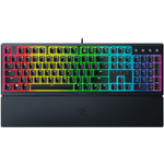 Razer Ornata V3 - US. Tastatur Formfaktor: Volle Größe (100%), Geräteschnittstelle: USB, Tastatur-Key Switch: Mecha-membrane key switch. Typ der Hintergrundbeleuchtung: RGB-LED, Handgelenkauflage. Empfohlene Nutzung: Gaming. Produktfarbe: Schwarz (RZ03-04460100-R3M1)