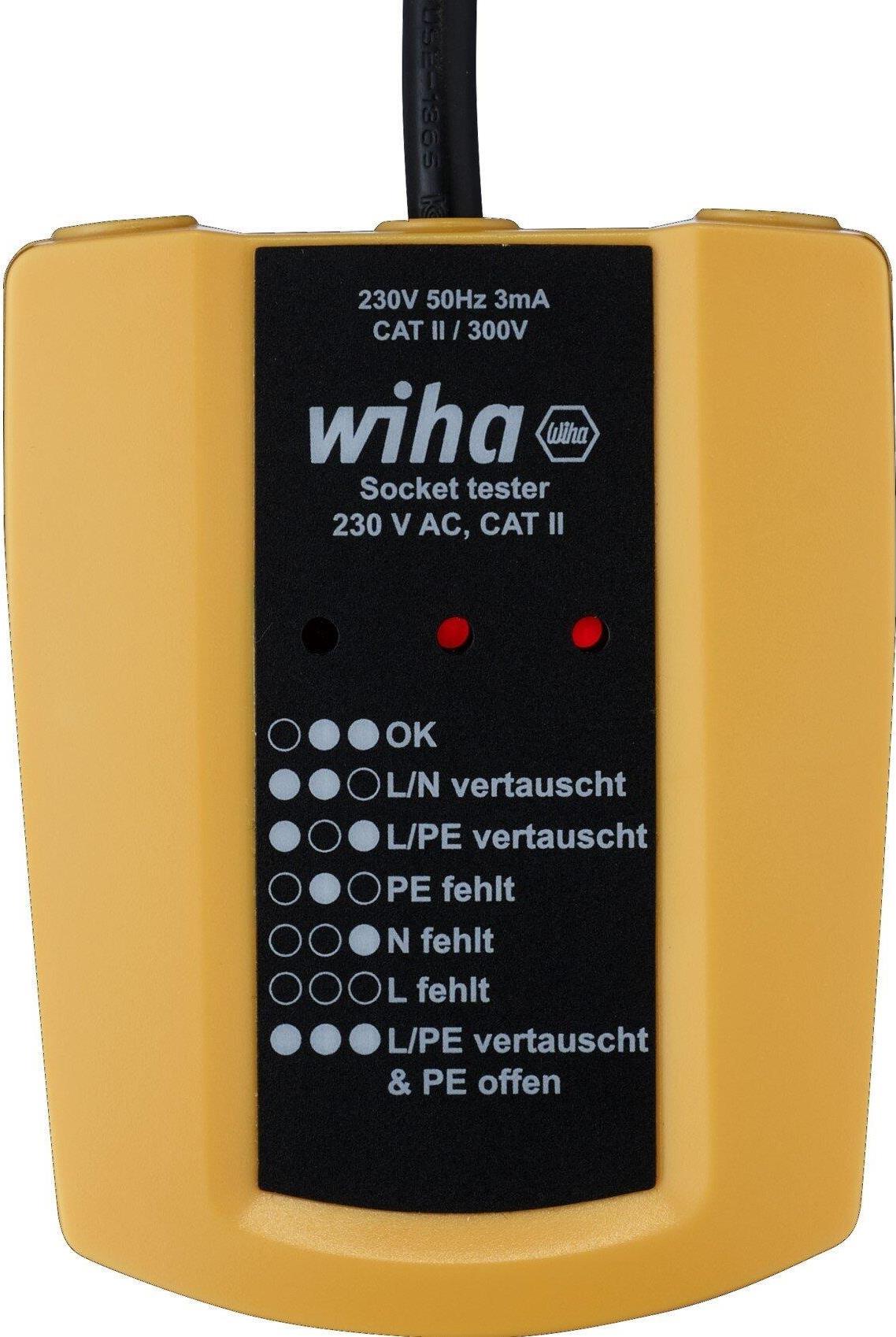 Wiha Steckdosentester 230 V AC, CAT II SB25561 (45220)
