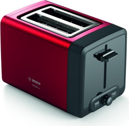 Bosch TAT4P424 DesignLine kompakt Toaster rot (TAT4P424)