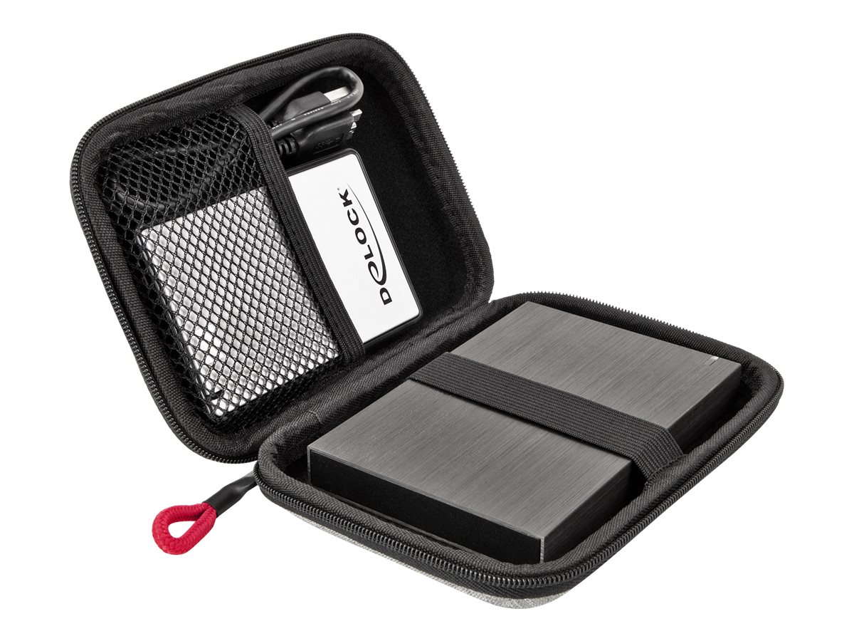 Delock Protection Bag für 2.5" SSDs und Festplatten Grau, Schwarz