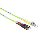 ACT 0.5 meter LSZH Multimode 50/125 OM5 fiber patch cable duplex with LC and SC connectors. (RL5900)