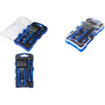 LogiLink Schraubendreher mit 12-teiligem Bit-Satz + Zubehör Farbe: blau, in Transportbox, Inhalt: 12x 4H Präzisions-Bits - 1 Stück (WZ0057)