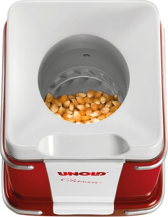 UNOLD 48525 Popcornmaker 900 W Metallic-Rot/Silber/Weiß