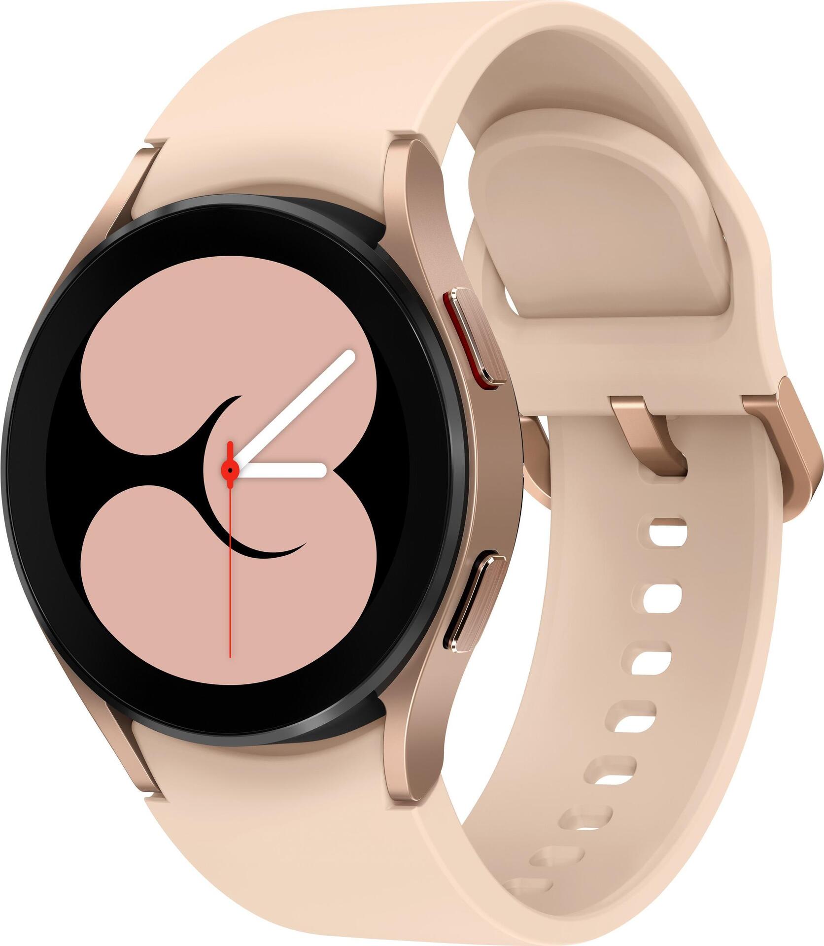 Samsung Galaxy Watch4 - 40 mm - rosa gold - intelligente Uhr mit Sportband - rosa - Anzeige 3.04 cm (1.19) - 16 GB - NFC, Wi-Fi, Bluetooth - 25.9 g
