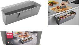 metaltex Auffangschale für Küchenabfälle Cleantex, grau Kunststoff, zum Einhängen an handelsübliche Küchenschrank - 1 Stück (297526000)