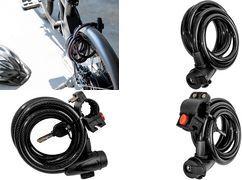 Brüder Mannesmann Kabelschloss Schwarz Schlüsselschloss (M41156)