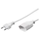 Wentronic Goobay Euro Verlängerung, 2 m, Weiß - Eurostecker (Typ C, CEE 7/16) > Eurobuchse (Typ C, CEE 7/16) (51356)