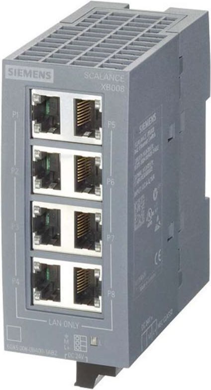 Siemens Industrieswitch unmanaged SCALANCE XB008 Anzahl Ethernet Ports 8 LAN-Übertragungsrate 100 MBit/s Betriebsspannu (6GK5008-0BA00-1AB2)