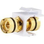 S/CONN maximum connectivity Netzwerk Adapter-Keystone Verbinder Audio , Bananen-Buchse vergoldet, schwarz (08-10064)