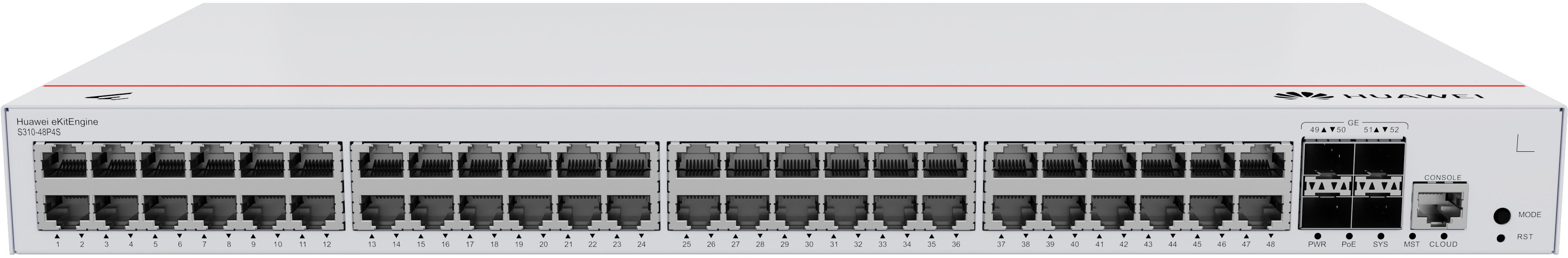 Huawei eKitEngine S310 Series S310-48P4S Managed Gigabit Switch 52 Ports PoE+ Grau