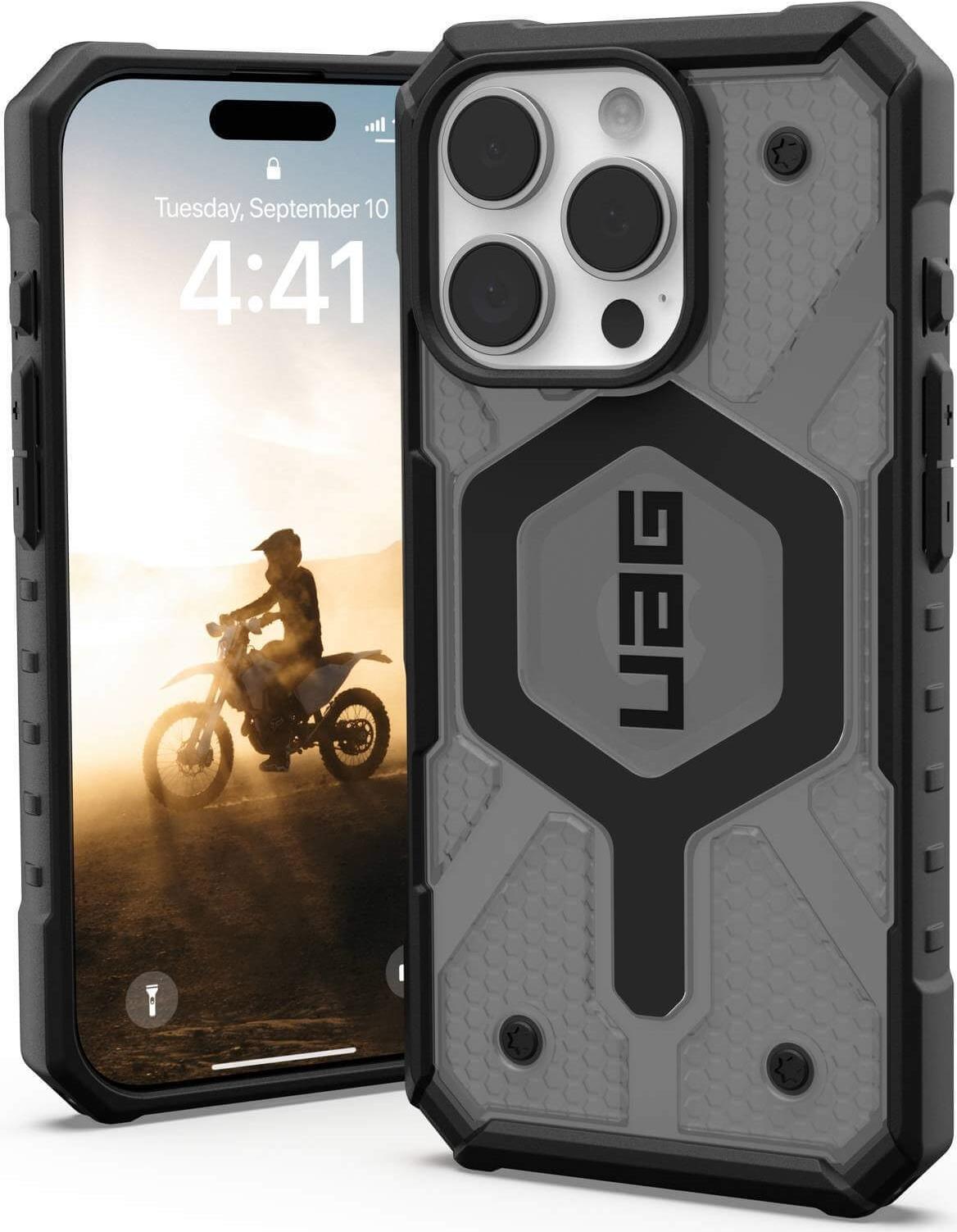 UAG Urban Armor Gear Pathfinder MagSafe Case | Apple iPhone 16 Pro | ash (grau transparent) | 114464113131 (114464113131)