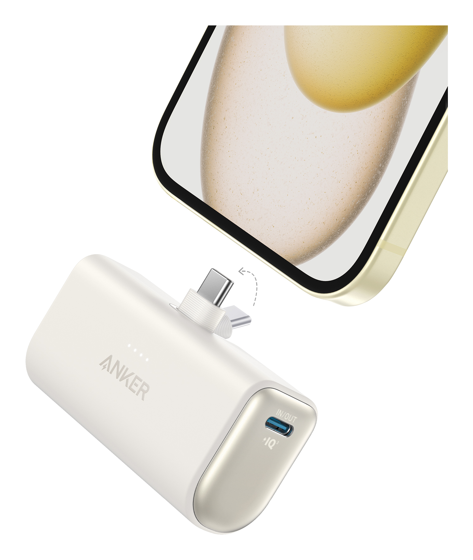 Anker Nano Powerbank 5000 mAh 22.5 W USB-C Schwarzer Stein