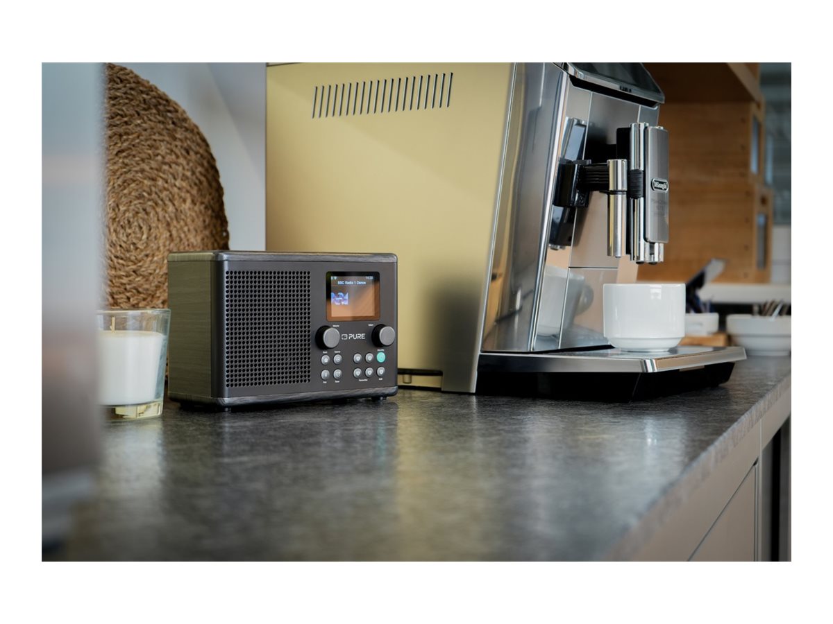 Pure Classic H4i Tragbares Internetradio DAB+ FM Bluetooth USB Schwarz/Asche