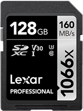 Lexar Professional 1066x Speicherkarte 128 GB SDXC UHS-I Klasse 10 (LSD1066128G-BNNNG)