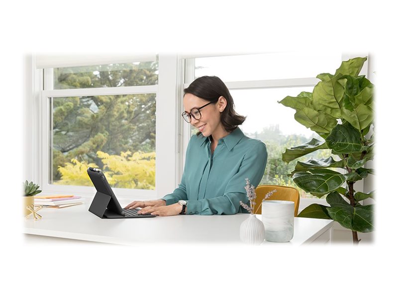 Logitech Slim Folio Tastatur und Foliohülle 10,2" QWERTZ Graphite