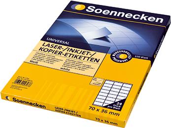 Soennecken Universaletiketten 70x36mm 2400 St./Pack. (5759)