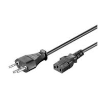 Wentronic Goobay Netzanschlusskabel Schweiz, 2 m, Schwarz, Schwarz - Schweiz-Stecker (Typ J, SEV 1011) > Gerätebuchse C13 (Kaltgeräteanschluss) (93617)