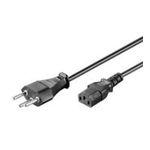 Wentronic Goobay Netzanschlusskabel Schweiz, 2 m, Schwarz, Schwarz - Schweiz-Stecker (Typ J, SEV 1011) > Gerätebuchse C13 (Kaltgeräteanschluss) (93617)
