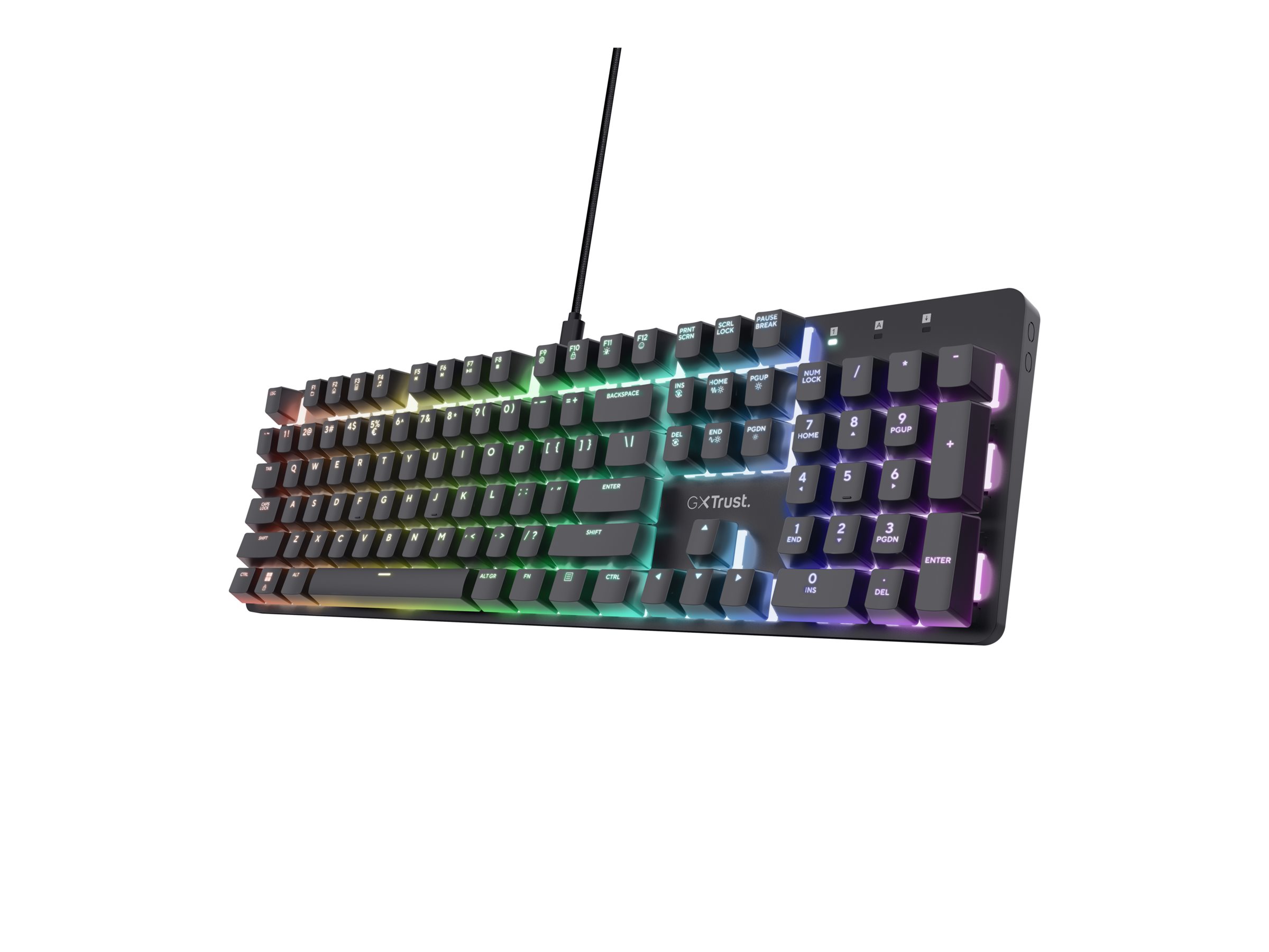 Trust GXT 871 Zora Mechanische Gaming-Tastatur USB QWERTZ RGB Schwarz