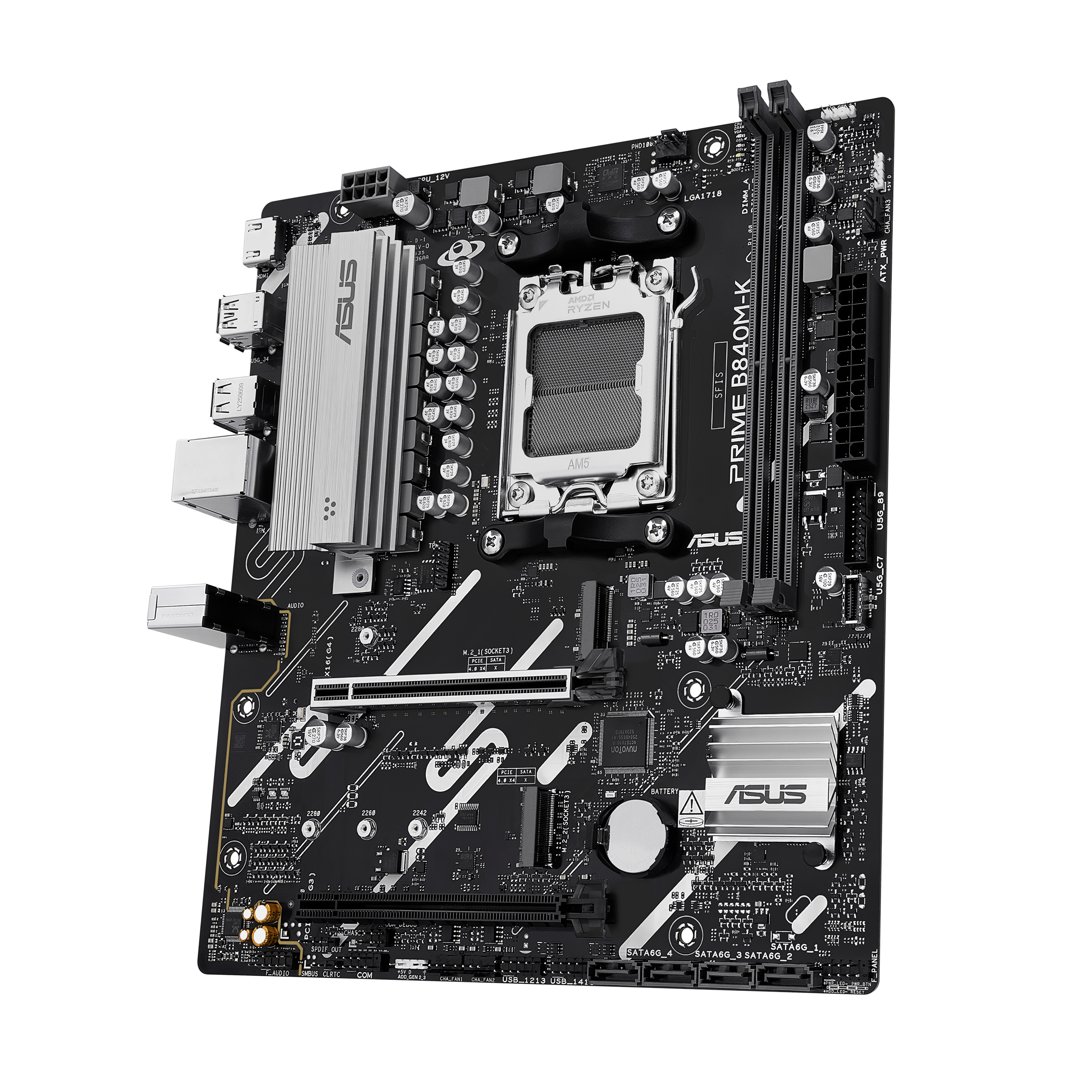 ASUS Prime B840M-K Mainboard Micro ATX Socket AM5 Schwarz