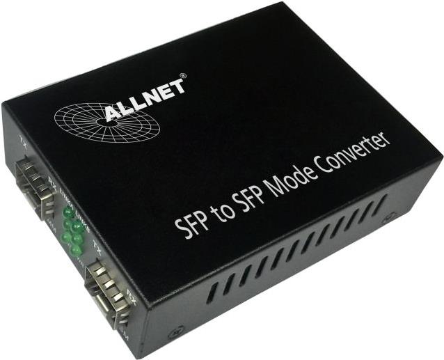 ALLNET 134409 1000Mbit/s Multi-Modus - Einzelmodus Schwarz Netzwerk Medienkonverter (ALL-MC108G-SFP-SFP)