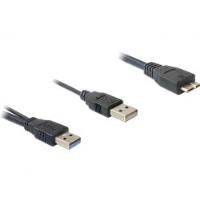 DeLOCK USB-Kabel USB3.0-A Stecker > USB3.0-micro B Stecker + USB2.0-A Stecker (82909)