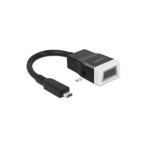 Delock Adapter HDMI-micro D Stecker > VGA Buchse mit Audio (65589)