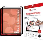 Displex TABLET PAPERSENSE für iPad Pro 12,9'' (3./4./5./6. Gen.), wiederablösbare Schreibfolie und Zeichenfolie mit Paper Feeling. Displayschutzart: Papierähnliche Schutzfolie für den Bildschirm, Maximale Bildschirmgröße: 32,8 cm (12.9"), Oberflächenlackierung: Matt, Härte: 3H, Markenkompatibilität: Apple, Kompatibilität: iPad Pro 12,9'' (3./4./5./6. Gen.). Menge pro Packung: 1 Stück(e) (01889)