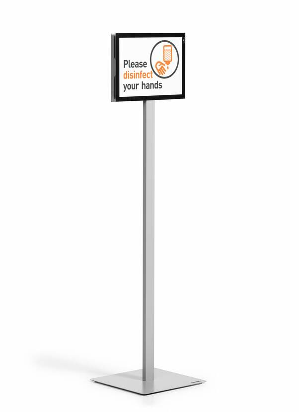 DURABLE INFO STAND BASIC Bodenständer A4 Metall/Kunststoff Grau
