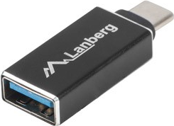 Lanberg AD-UC-UA-02 Kabelschnittstellen-/Gender-Adapter USB 3.0 Type C USB 3.0 Type A Schwarz (AD-UC-UA-02)