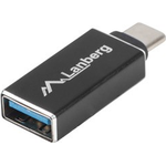 Lanberg AD-UC-UA-02 Kabelschnittstellen-/Gender-Adapter USB 3.0 Type C USB 3.0 Type A Schwarz (AD-UC-UA-02)
