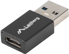 Lanberg AD-UC-UA-01 Kabelschnittstellen-/Gender-Adapter USB 3.0 Type A USB 3.0 Type C Schwarz (AD-UC-UA-01)