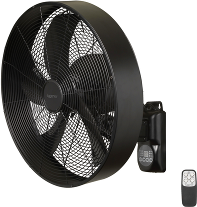 Sygonix Wandventilator (L x B x H) 450 x 450 x 355 mm Flügelfarbe: Schwarz Gehäusefarbe (Details): Schwarz (matt) (SY-5237266)