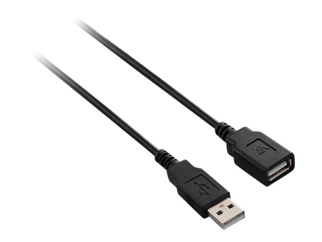V7 USB 2.0 Verlängerungskabel USB A auf USB A 1.8 m Schwarz