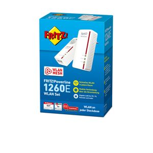 AVM FRITZ!Powerline 1260E WLAN Set 1200MBit - Stromnetz (Powerline) - 3 Ether...