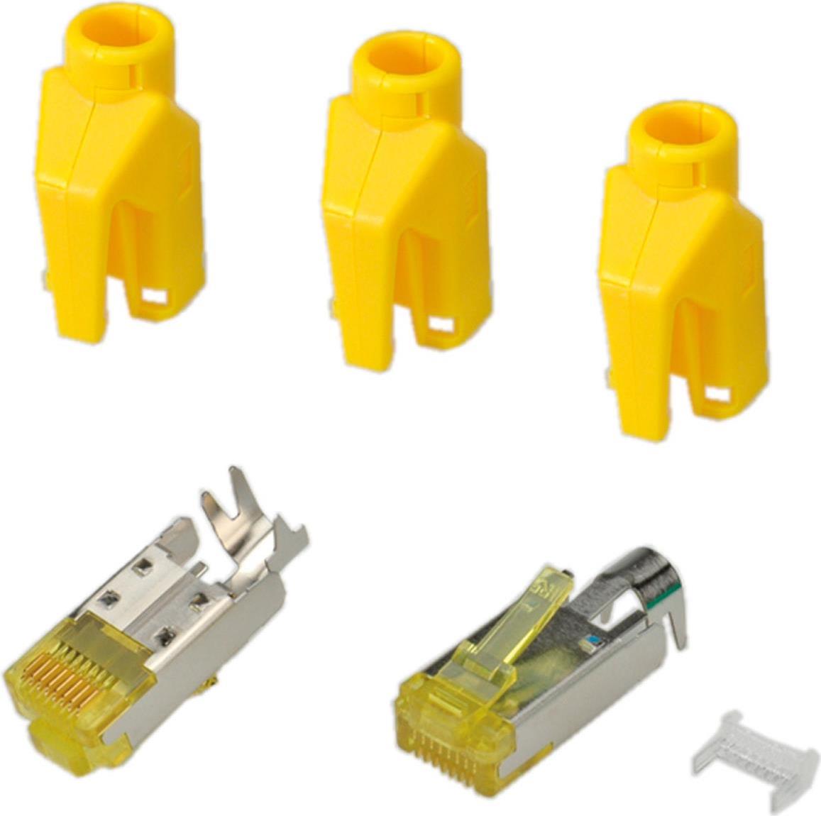 RJ45-Hirose Stecker STP, TM31 gelb, 50 Stück, 3 Elemente, Cat.6A Hersteller: HIROSE (H7642.5-50)