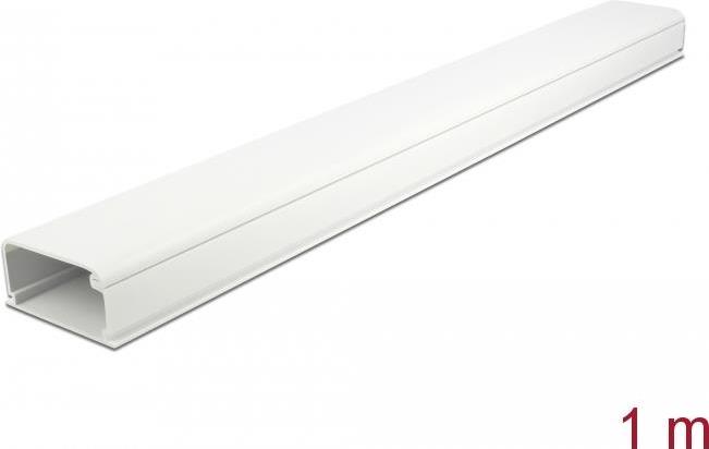 DeLOCK - Cable duct with cover - 1,0m - weiß (20723)