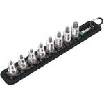 Wera Innen-Sechskant Steckschlüssel-Bit-Einsatz-Set 9teilig 3/8" (10 mm) Belt B 2 Zyklop 05003971001 (05003971001)
