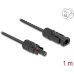 Delock DL4 Solar Flachbandkabel Stecker zu Buchse 1 m schwarz (60677)