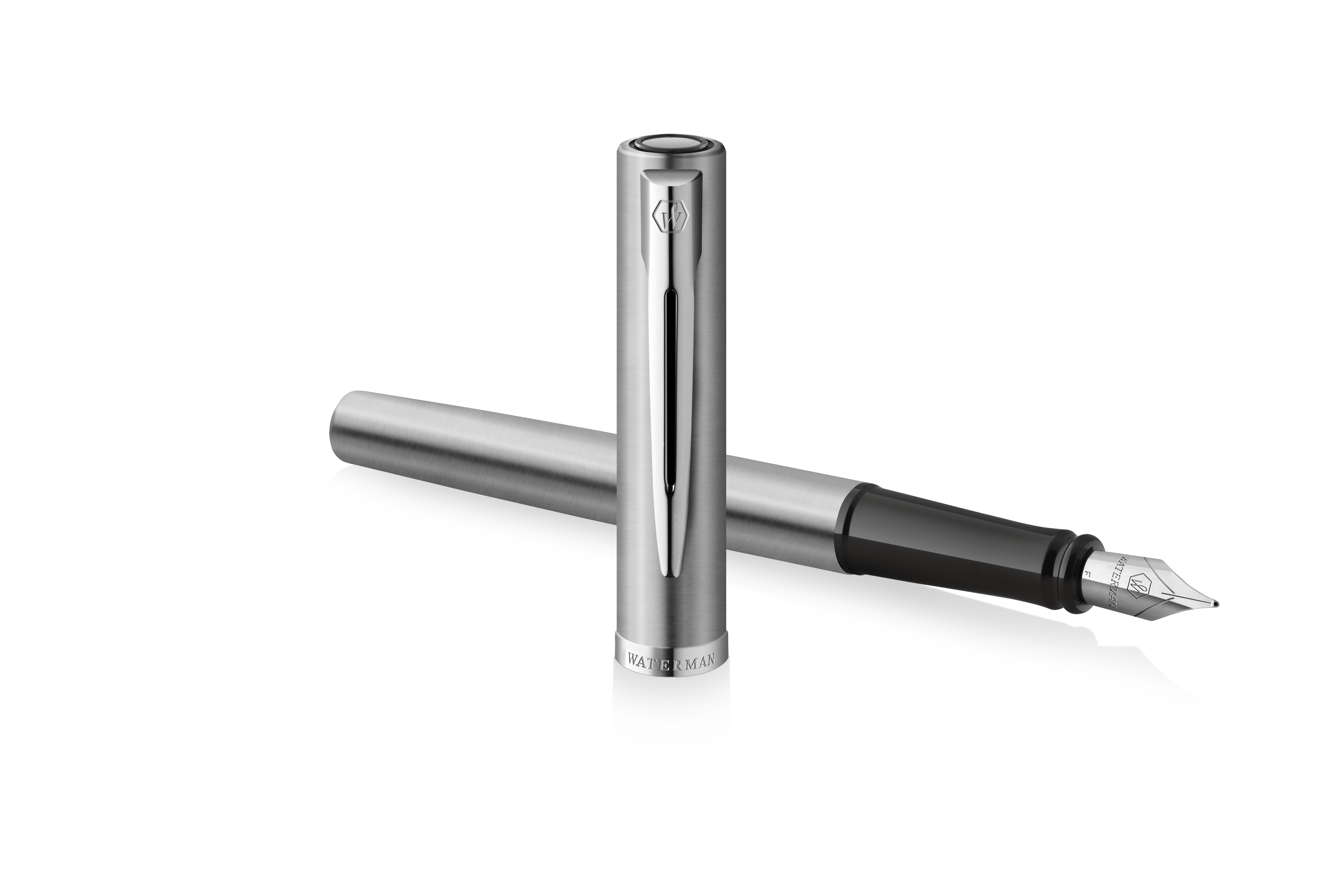 WATERMAN Allure Impression Füllfederhalter, Edelstahl, Federbreite M, Silber