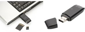 DIGITUS DA-70310 Kartenleser (MMC, SD, SM, RS-MMC, TransFlash, microSD, DV RS-MMC) (DA-70310-3)