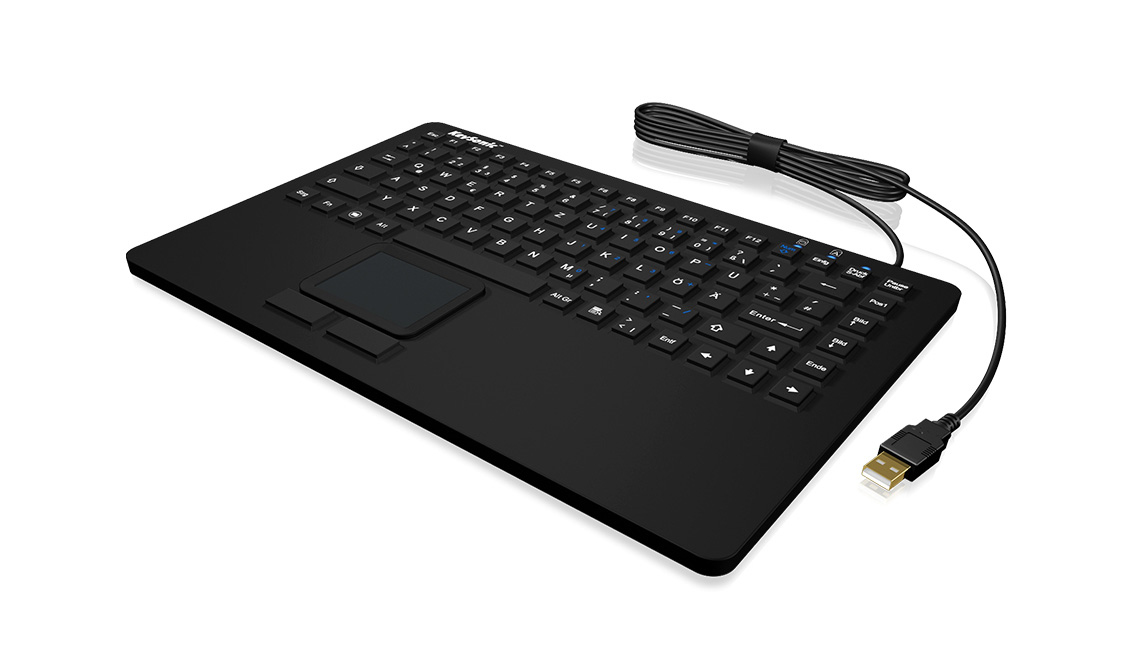 KeySonic KSK-5230IN Tastatur Touchpad IP68 Schweizer Layout Schwarz