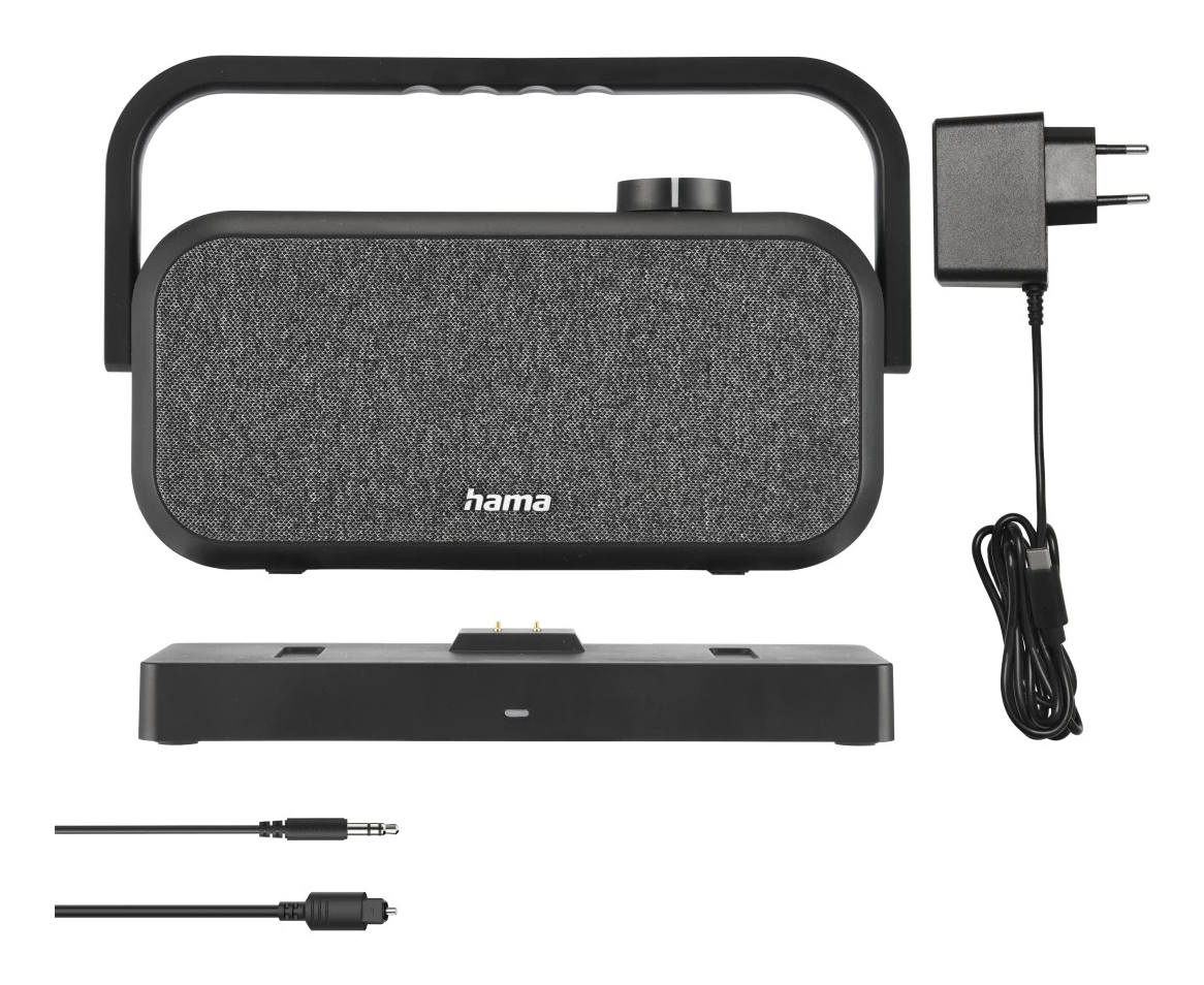Hama 00221849 Stereo Lautsprecher Schwarz, Grau