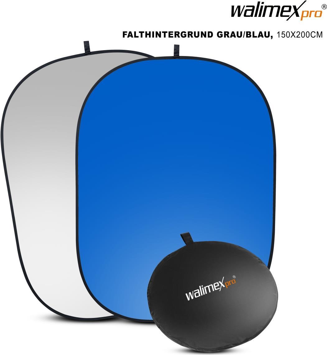 Walimex Falthintergrund grau/blau, 150x200cm (17697)