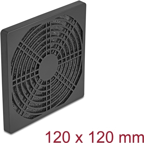 Delock Lüftergitter mit Staubfilter 120 x mm schwarz (67313)